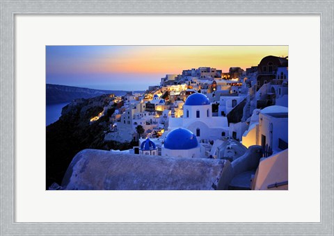 Framed Santorini Island, Greece Print