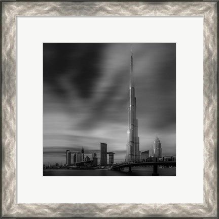 Framed Dubai Downtown Cityscape, Dubai, UAE Print