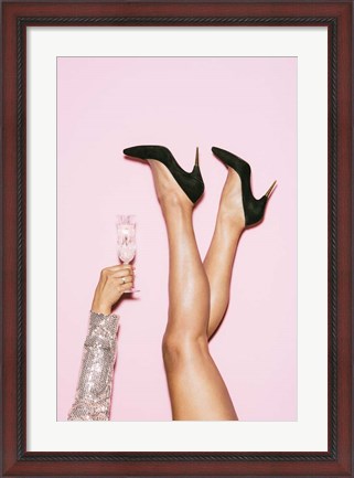 Framed Cheers Disco Heels Print