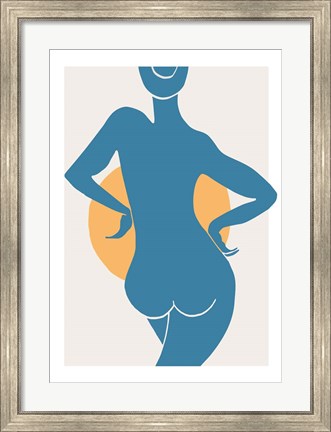Framed Blue Woman Print