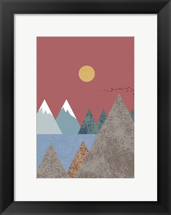 Framed Mountain landscape Print
