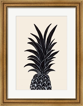 Framed Black Pineapple Print