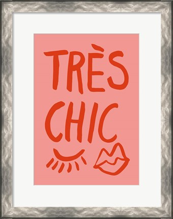 Framed Tres Chic Pink Print