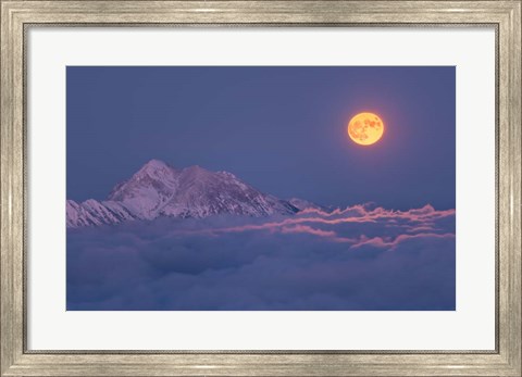 Framed Super Moon Rises Print