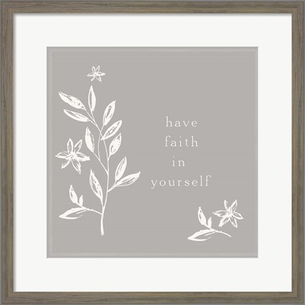 Framed Simple Nature II-Have Faith Print