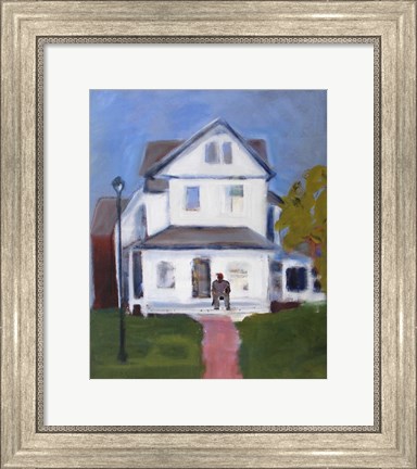 Framed Figure with White House Print
