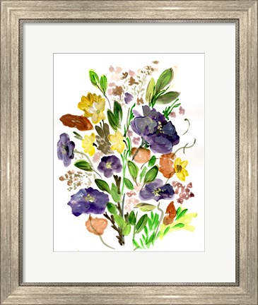 Framed Purple Spring Bunch II Print