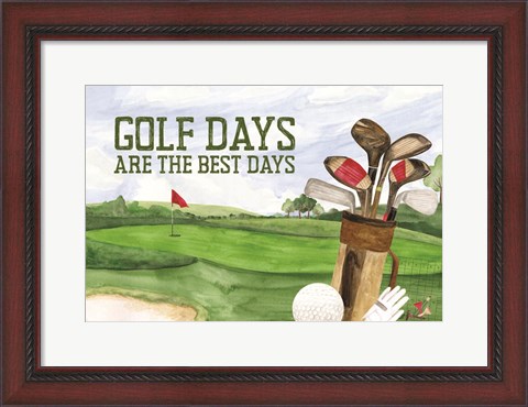 Framed Golf Days landscape IV-Best Days Print