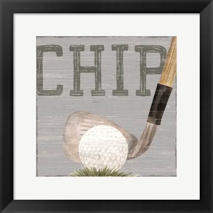 Framed Golf Days neutral VII-Chip Print