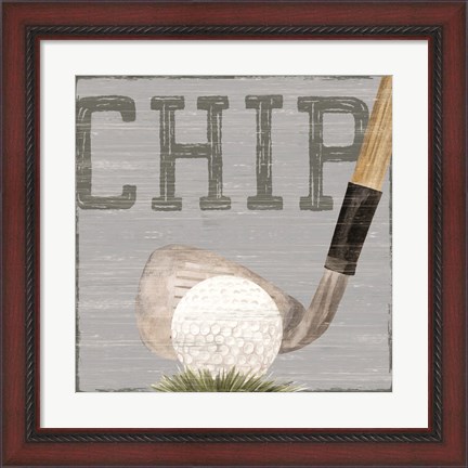 Framed Golf Days neutral VII-Chip Print
