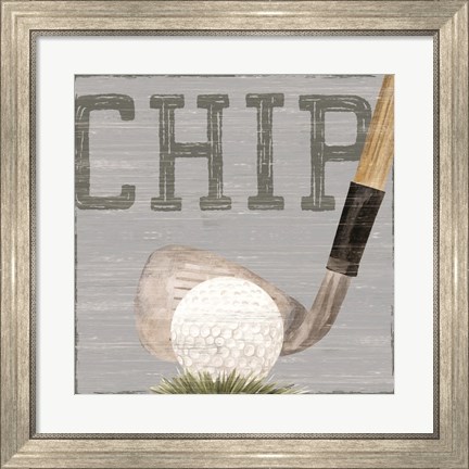 Framed Golf Days neutral VII-Chip Print