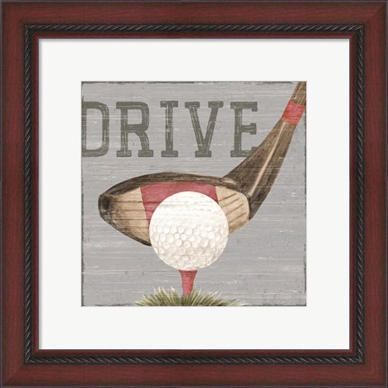 Framed Golf Days neutral VIII-Drive Print