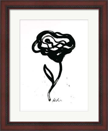 Framed Inked Florals IV Print