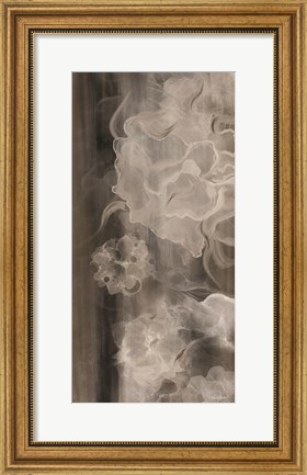 Framed Mocha Flower Abstract Print