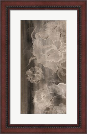 Framed Mocha Flower Abstract Print