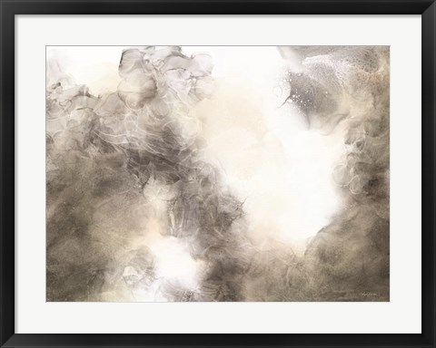 Framed Fawn Mushroom Abstract 2 Print
