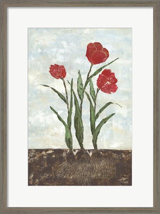 Framed Red Tulips Print