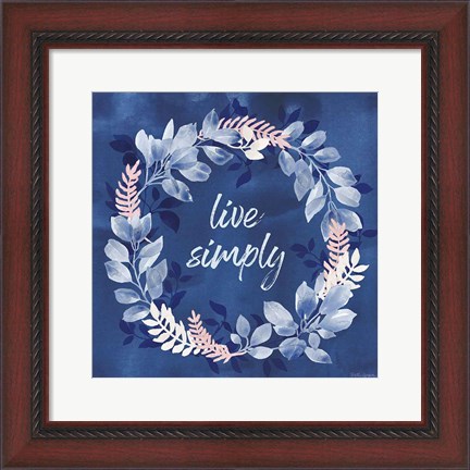 Framed Indigo Petals IV Print