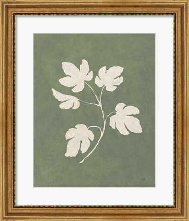 Framed Botanical Study III Forest Green Print