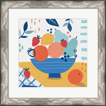 Framed Fruit Still Life I Print