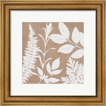 Framed Leaves of Inspiration II Neutral Print