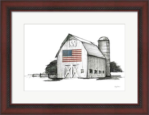 Framed Patriotic Barn Print