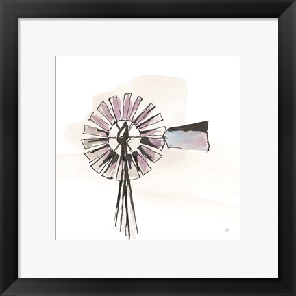 Framed Windmill III Print