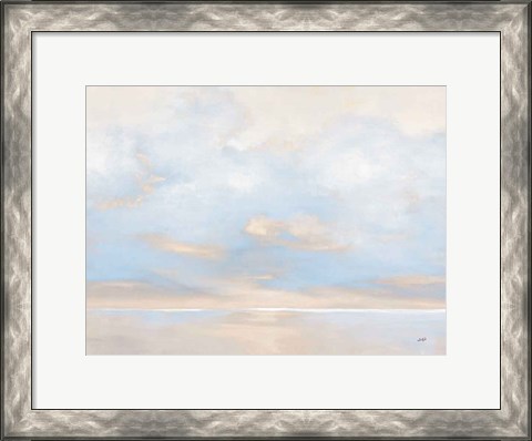 Framed Glint on the Horizon Blue Print