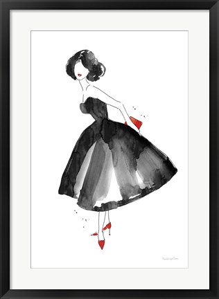 Framed Fashion Debutante with Red Print