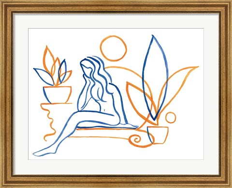 Framed She is Thinking Print