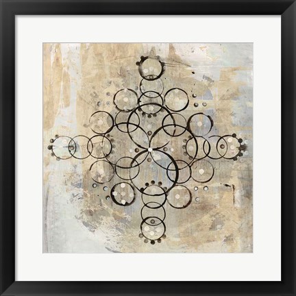 Framed Neutral Mandala II Crop Print