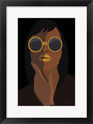 Framed Accessorize II Yellow Lips Print