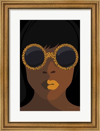 Framed Accessorize I Yellow Lips Print