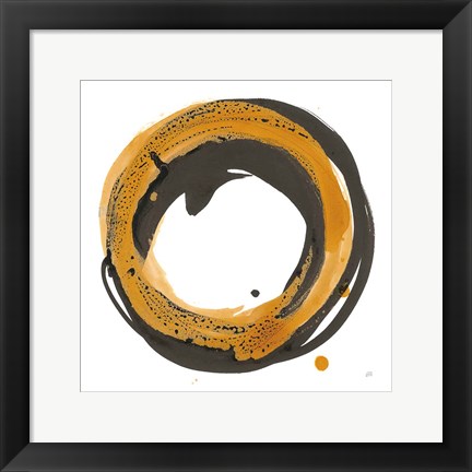 Framed Amber Enso IV Print