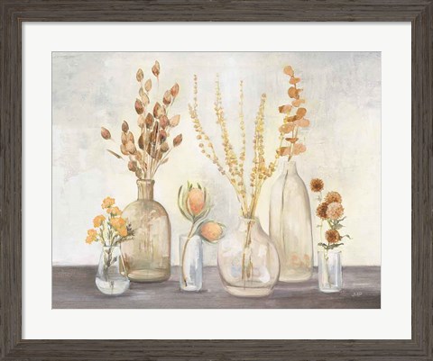 Framed Autumn Greenhouse I Brown Print