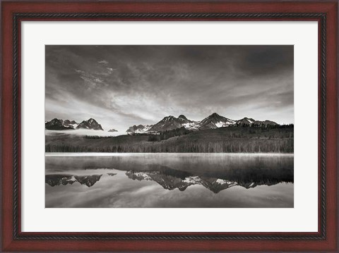 Framed Little Redfish Lake at Sunrise Print