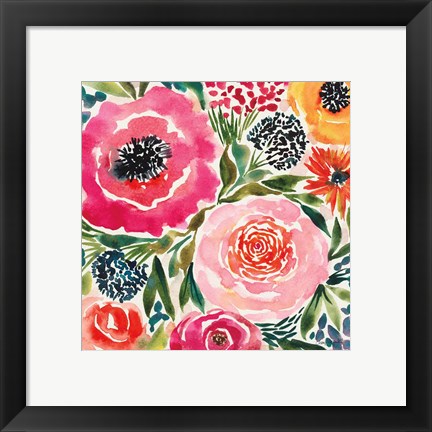 Framed Summer Petals III Print