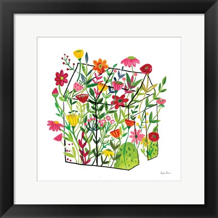 Framed Greenhouse Blooming IV Print