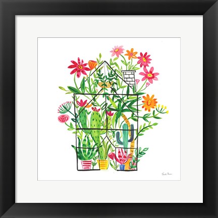 Framed Greenhouse Blooming III Print