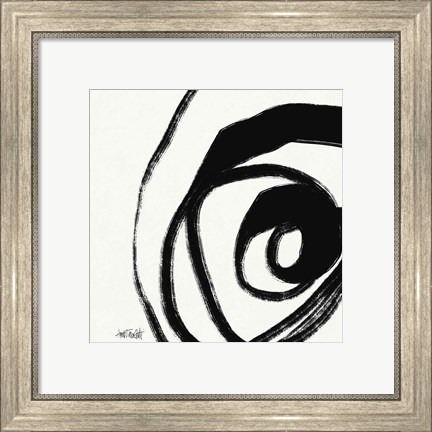 Framed Black and White Abstract III Print