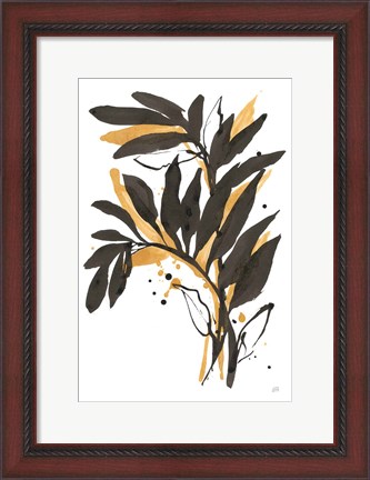 Framed Amber Palm I Print