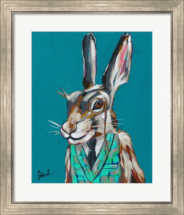 Framed Spy Animals III-Riddler Rabbit Print