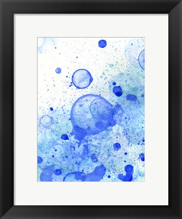 Framed Bubble Splash I Print