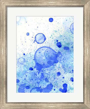 Framed Bubble Splash I Print