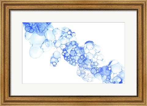 Framed Bubblescape Blue II Print