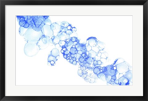 Framed Bubblescape Blue II Print