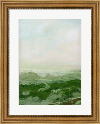 Framed Soft Green Hills Print