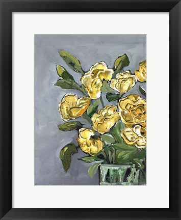 Framed Yellow Farmhouse Bouquet portrait I Print