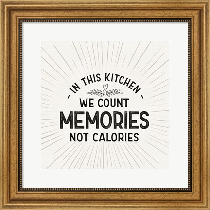 Framed Kitchen Art III-Count Memories Print