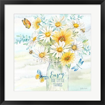 Framed Daisy Days III Print